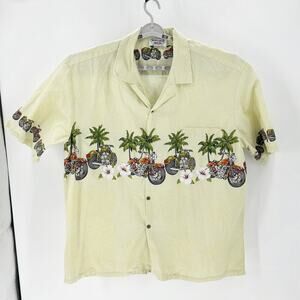 Pacific Legend Mens 3X Motorcycle Palm Chest Band Shirt vacation summer biker